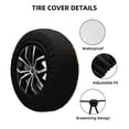 thumbnail image 4 of Gaeub Hand Drawn Seamless 14-17in Tire Cover, Spare Tire Cover, for Camper Caravan, Trailer, Car, Truck, SUV, Jeep - 15 inch, 4 of 9