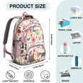 thumbnail image 5 of Pug Dogs with Flowers Backpack for School,Cute School Bag,Schoolbag with Adjustable Shoulder Straps & Padded Back,16.9 Inch, 5 of 5