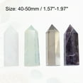 thumbnail image 2 of Unique Bargains 4 Pcs Palm Stone Faux Crystal Column Stone Carved Pocket Palm Stone Yellow White Quartz for Stress Relax, 2 of 7