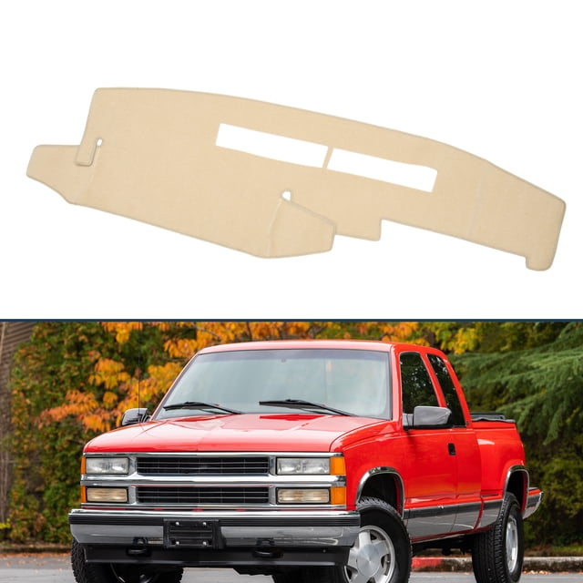 Cubierta del tablero Alfombrilla del tablero para Chevy Silverado 1988-1994 Poliéster Beige