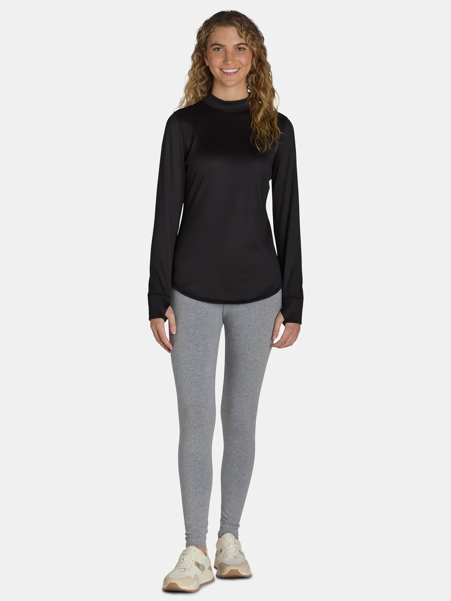 ClimateRight by Cuddl Duds Women's Thermal Guard Base Layer Mock Neck Top, Sizes XS to 4X