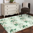 thumbnail image 3 of Spring Branch Area Rugs 3x5 ft Green Leaves Gradient Berry Watercolor Plant Washable Rug Non Slip Indoor Carpet Absorbent Floor Mat for Living Room Bedroom Dining Room, 3 of 9