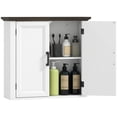 thumbnail image 1 of HOMCOM Bathroom Wall Cabinet, Farmhouse Medicine Cabinet, Distressed White, 1 of 10