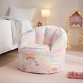 thumbnail image 3 of Heritage Kids Multicolored Tie Dye Unicorn Round Bean Bag for Children's Room Décor, 3 of 9