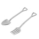 thumbnail image 1 of 2 unids/set vajilla de acero inoxidable fruta postre café té helado cuchara + tenedor nuevo, 1 of 1