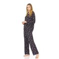 thumbnail image 2 of EZI Womens Long Sleeve Floral Super Soft Stretch Fleece Pajamas, 2 of 6