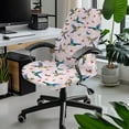 thumbnail image 2 of FKELYI Hummingbird Pink Love Print Office Chair Cover Computer Chair Covers Removable Chair Protector Slipcover Stretch Fabric Boss Chair Covers for Home Office, Large, 2 of 6