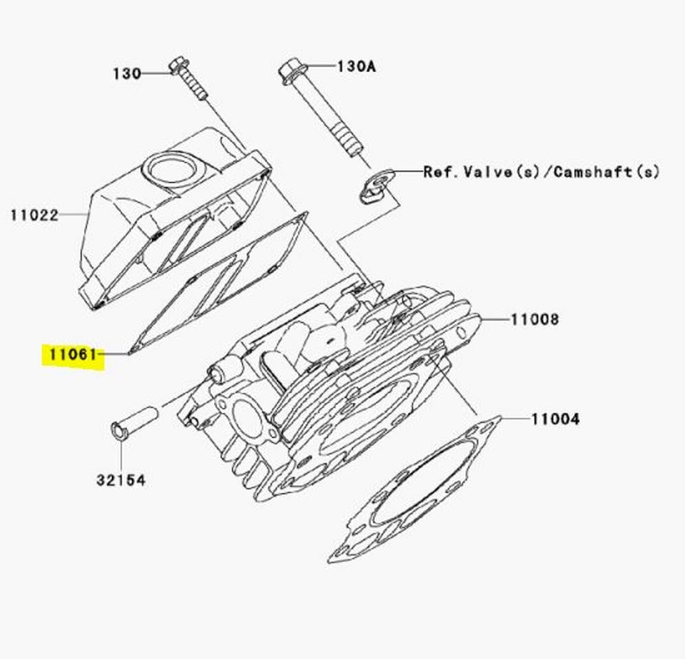 Kawasaki OEM Valve Cover Gasket Mule 600/610 KAF400 110617041