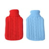 Shop LC Set of 2pcs Red Hot Water Bottle with Acrylic Jacquard Knitted Cover