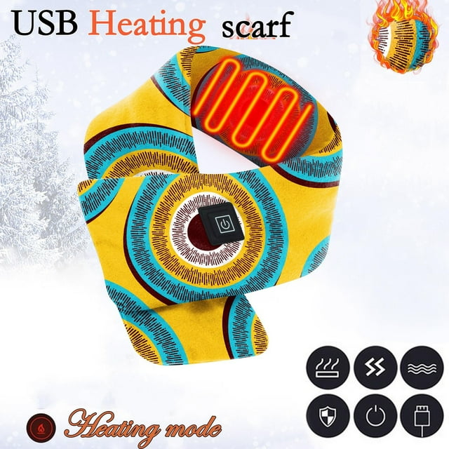 Womens' Hearting Warming Scarf FashionableSmart Mobile Power USB Charging Neck And Shoulder Winter Cold Protection And Warm Heating Men And Women Scarf