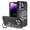 Black, variant on Case For Iphone 16 Pro Max/16 Pro/16/16 Plus, Shockproof Wireless Charging Case Slim Heat Dissipating Metal Cover Stand Magnetic Shell