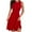 Red, variant on Summer Fashion Dresses for Womens 2026 Plus Size Sleeveless Solid Color A-line Wrinkled Middle Dress
