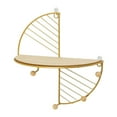 thumbnail image 1 of Estante de alambre de estilo industrial de madera de unidad de dorado Zulema estantes de pared, 1 of 5