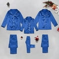 thumbnail image 2 of Matching Christmas Pajamas Silk Pajamas for Family Button Down Matching Xmas Pjs For Family Christmas Family Gifts Blue Pajamas for Mom Pajamas, 2 of 5