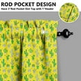 thumbnail image 5 of Desert Garden Cactus Curtains for Kitchen, Set of 3 Polyester Drapes 27.5x24 Inch Tier Valance for Farmhouse, Cafe, or Holiday Window Decoration, 5 of 6