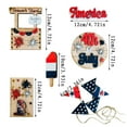 thumbnail image 5 of OYIGU Independence Day Tiered Tray Decor, 4th of July Patriotic Tiered Tray Decor, Wooden Decorative Trays, Wooden Signs Farmhouse Rustic Ornaments for Home Kitchen Living Room, 5 of 5