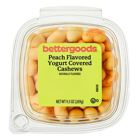 bettergoods Peach Flavored Yogurt Covered Cashews, 9.5 oz