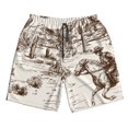 thumbnail image 2 of Honeii's Western Desert Cowboys3 Print Men's Casual Shorts with Drawstring，Swim Trunks Quick Dry Beach Shorts, 2 of 5