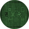 thumbnail image 1 of Ahgly Company Indoor Round Persian Emerald Green Traditional Area Rugs, 4' Round, 1 of 4