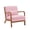 Pink + Corduroy+6, variant on LIANGKA Scandinavian Style Lounge Chair Ergonomic Curved Accent Chair with Lumbar Support for Living Room Decor Gray