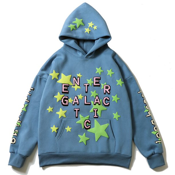 Graffiti Letter Foam Plus Velvet Kanye Sudaderas Hombres de gran tamaño Fleece Stranger Things Sudadera con capucha Unisex Pullover Hoody Tan Jianjun unisex