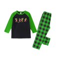 thumbnail image 2 of Conjuntos de pijamas navideños familiares a juego Grinch 2024, pijama de Grinch con parte superior y pantalones de pijama a cuadros, pijama de Grinch para niños y adultos para la familia, 3 Años, 2 of 3