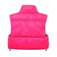 thumbnail image 2 of A2Y Women's Crop Lightweight Sleeveless Warm Padded Outerwear Puffer Vest Shiny Magenta XL, 2 of 4