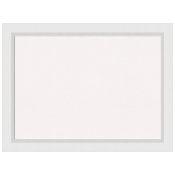 Amanti Art White Cork Board Wood Framed Blanco White Bulletin Board 32 in. x 24 in.