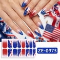 thumbnail image 2 of FEOLGEHLY 4th of July Press on Nails Short for Women, Cute Short Square Nail Polish Strips, 16 Sizes Safe Adhesive Wraps, Waterproof Long-Lasting, Perfect for Independence Day Events DIY Manicure, 2 of 5