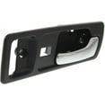 thumbnail image 3 of Interior Door Handle Compatible with 1990-1993 Honda Accord Front, Passenger Side Coupe, USA Built Vehicle, With Power Door Locks Chrome Lever with Black Bezel, 3 of 3