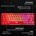thumbnail image 5 of HK GAMING GK61 Mechanical Gaming Keyboard - 61 Keys Multi Color RGB Illuminated LED Backlit Wired Programmable for PC/Mac Gamer ( Gateron Optical Brown , Red ), 5 of 6