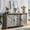 Gray, variant on Merluxy Sideboard Buffet Cabinet with Sliding Barn Doors & 4 Drawers for Dining Living Room, Black