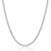 Cate & Chloe Kaylee 18k White Gold Plated Tennis Necklace with Simulated Crystals Gift for Women