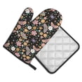 thumbnail image 2 of Bingfone Floral Insects Print Oven Mitts Pot Holders Set 2 PCS for Kitchen for Cooking Grilling Baking BBQ Pot Holders Cook Essentials, 2 of 7