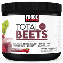 Total Beets Delicious Superfood Powder with Nitrates to Support Healthy Blood Pressure, Circulation, Blood Flow, Nitric Oxide, Energy, Stamina & Cardiovascular Heart Health, 30 Servings, Force Factor