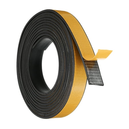 Uxcell Weather Stripping 4/5" x 1/6" 16.5ft Length Self-Adhesive High Density Door Seal Strip for Door Window