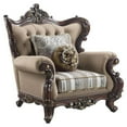 thumbnail image 1 of ACME Fauteuil Ragnar avec 2 Coussins en Tissu Brun Clair et Cerisier, 1 of 7