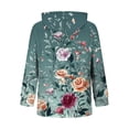 thumbnail image 4 of Trikvn Women's Zip Up Hoodie Floral Print Lightweight Long Sleeve Sweatshirt Vintage Botanical Full Zip Jacket with Pockets Drawstring Outerwear for Fall Spring Daily Wear, 4 of 6
