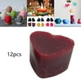 thumbnail image 3 of GUOOL 12 Pcs/Pack Heart Shaped Candle , ,High Concentration ,Handmade Soy Block for Children Candle Making Bees - Red, 3 of 8