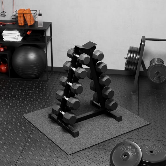 COZONY PVC & Steel Premium Rubber Coated Hex Dumbbell Weight Set, 350LB Multiple Sizes for Exercise and Fitness