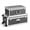 Grey, variant on KFFKFF Set of 2 Metal Storage Trunks with Wooden Design, Includes Padlocks, Casters, and 3 Handles, Decorative Storage Boxes with Lids for Travel, Home, Dorm, or Apartment, Blue