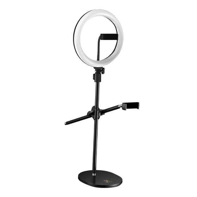 Luz del anillo LED Yuyangstore con soporte para teléfono doble