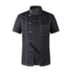 thumbnail image 5 of Qarigey Uniformes de chef duraderos y fáciles de limpiar con botones de capa de chef de manga corta de poliéster negro m negro metro 2Conjunto, 5 of 6