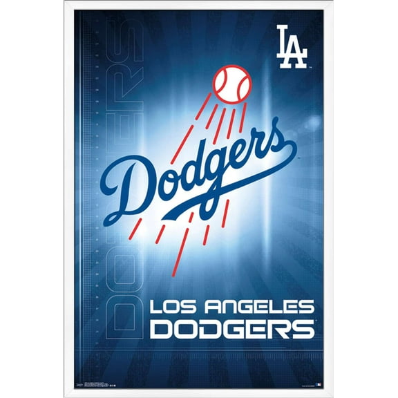 MLB Los Angeles Dodgers - Logo 16 Wall Poster, 22.375" x 34", Framed