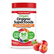 Orgain Organic Greens Powder + Immunity, 50 Superfoods, 1B Probiotics, Apple 0.62lb