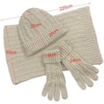 thumbnail image 4 of Conjuntos de gorro, bufanda y guantes para mujer Bufanda larga de punto suave y cálida 3 en 1 Conjunto de punto grueso de invierno para esquiar al aire libre Compras Pesca Cmping Xemadio LN-2203-1, 4 of 8