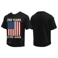 thumbnail image 2 of Mens Patriotic Shirt Independence Day 250 Anniversary Usa Shirts Short Sleeve Graphic American Flag T Shirts Crew Neck Muscle Fit We the People Tees Black M, 2 of 4