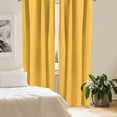 thumbnail image 2 of Ambesonne Retro Window Curtains, Vintage Dots Marigold, Each 28" W x 95" L, Marigold and Yellow, 2 of 4