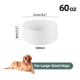 thumbnail image 2 of LarqeeWare Ceramic Non-Slip Dog Food and Water Bowl for Large Breed Dogs, Pet Bowl for Replacement 8.2inch  (Single Bowl, White), 2 of 5