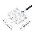 thumbnail image 3 of BBQ Stainless Steel Grill Net Removable Grill Net Folding Grill Rack Square Grill Vegetable Grill Fish Net Neutral, 3 of 4